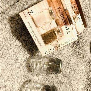 Glass salt and pepper shakers